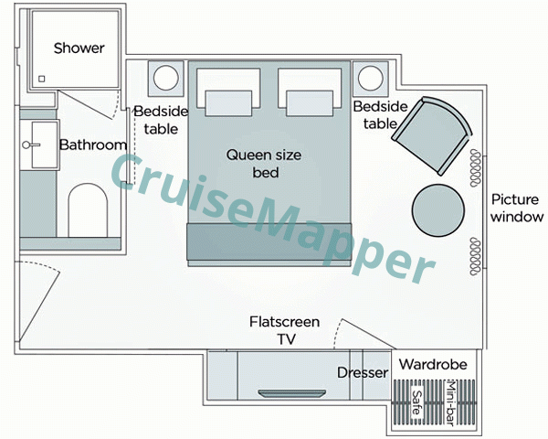 Emerald Astra Emerald Window Cabin  floor plan