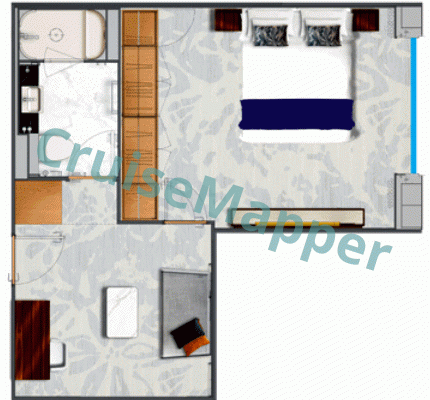 Star Seeker Triple Infinity Suite with French Balcony  floor plan