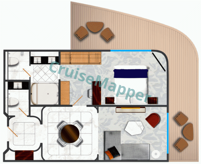 Star Seeker 2-Room Horizon Owner Suite with Wraparound Terrace  floor plan