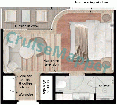 APT Ostara Balcony Owner Suite  floor plan