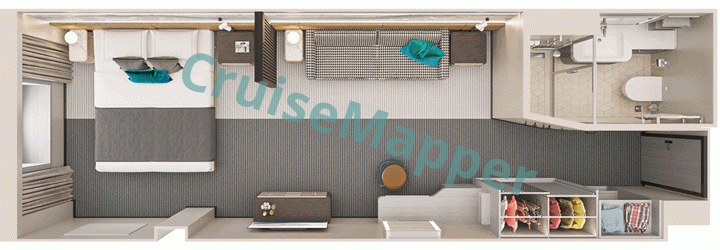 Norwegian Luna Family Oceanview and Large Oceanview Cabins  floor plan