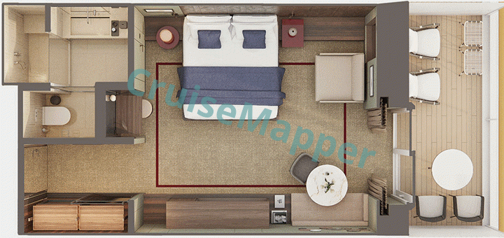 Norwegian Luna The Haven Penthouse with Balcony  floor plan