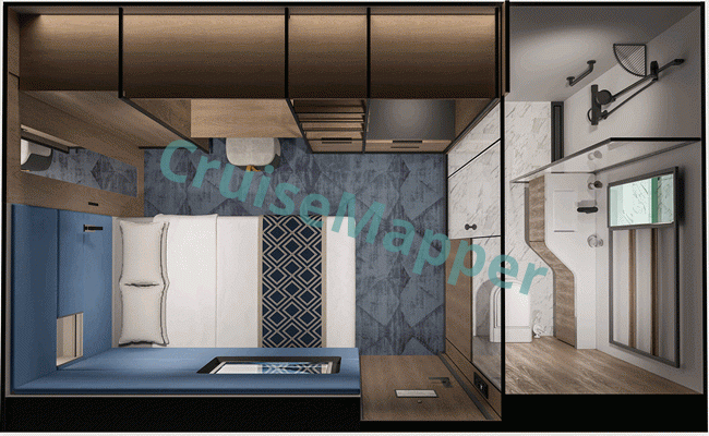 Norwegian Luna Studio Interior Single Cabin  floor plan