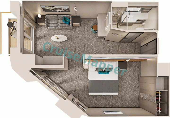 Norwegian Luna Family Suite with Master Bedroom  floor plan