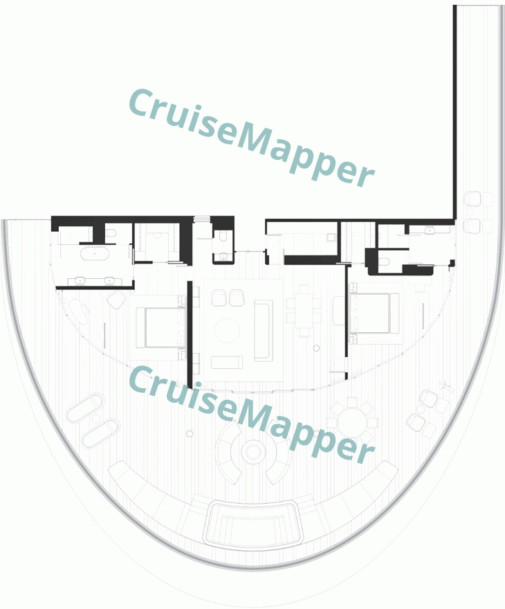 Four Seasons 1 2-Bedroom Saint-Tropez Suite  floor plan