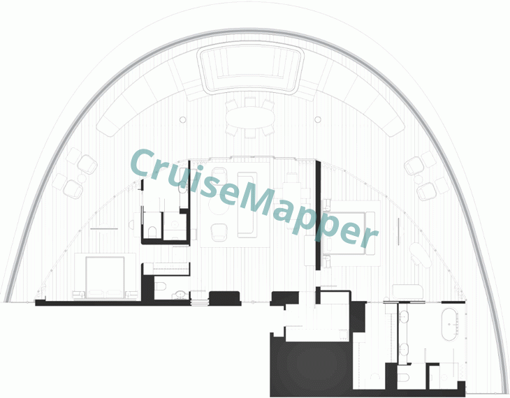 Four Seasons 1 2-Bedroom St Barths Suite  floor plan