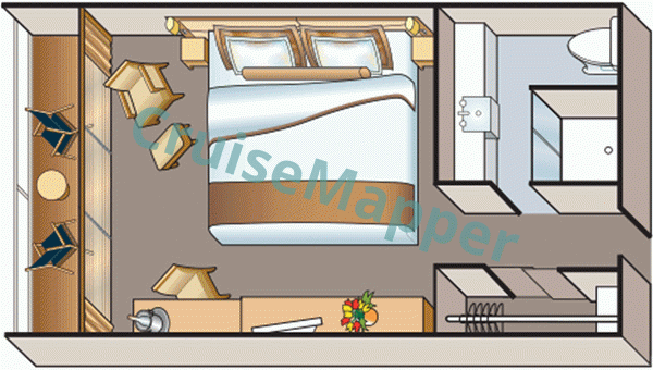 Viking Amun Balcony Cabin  floor plan