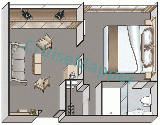 Viking Nerthus 2-Room Balcony Suite  floor plan