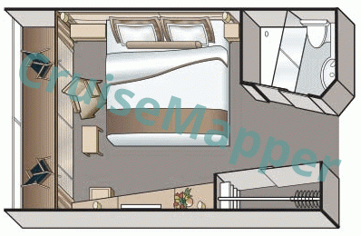 Viking Nerthus Balcony Cabin  floor plan