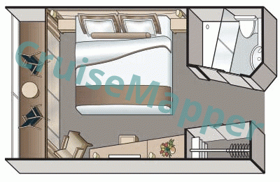 Viking Gyda Balcony Cabin  floor plan