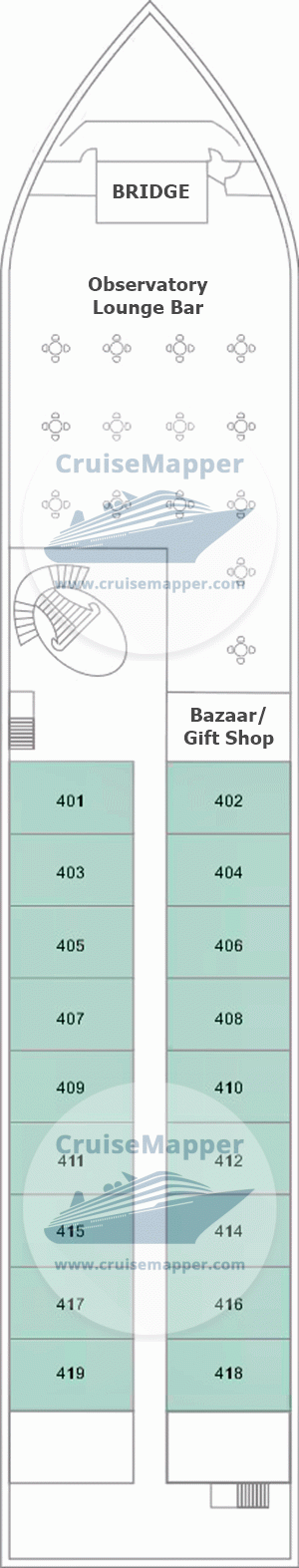 TUI Bahareya Deck 04 - Upper-Cabins-Lounge-Bridge