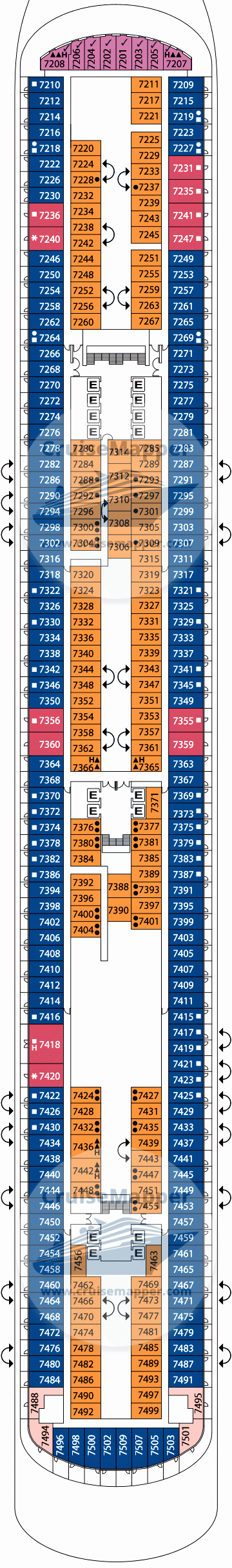 Carnival Firenze Deck 22 - COSTA-deck7