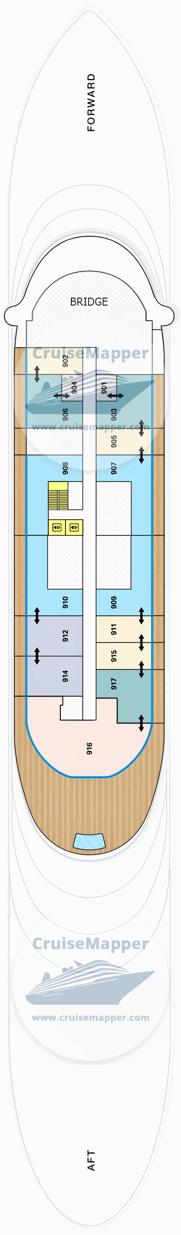 Four Seasons 1 Deck 09 - Cabins-Bridge