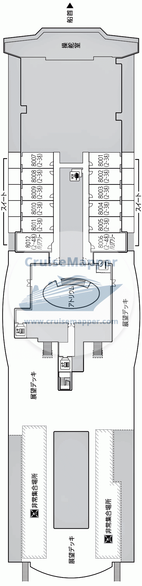 Sunflower Kirishima ferry Deck 08 - Suites-Bridge