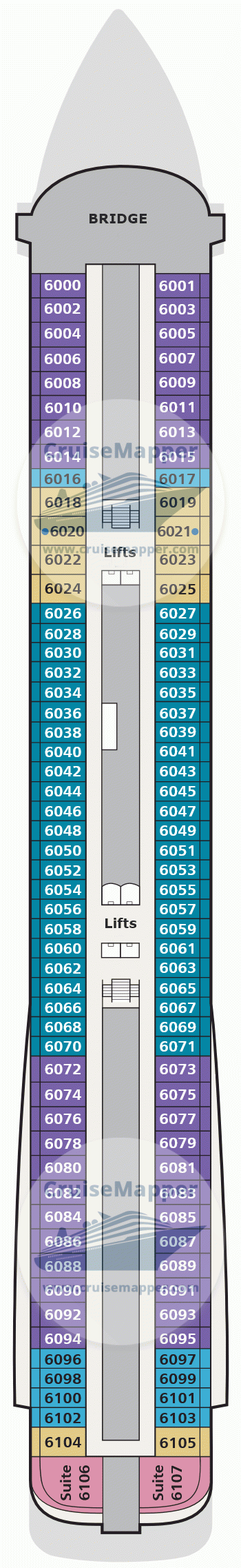 Viking Astrea Deck 06 - Cabins-Bridge