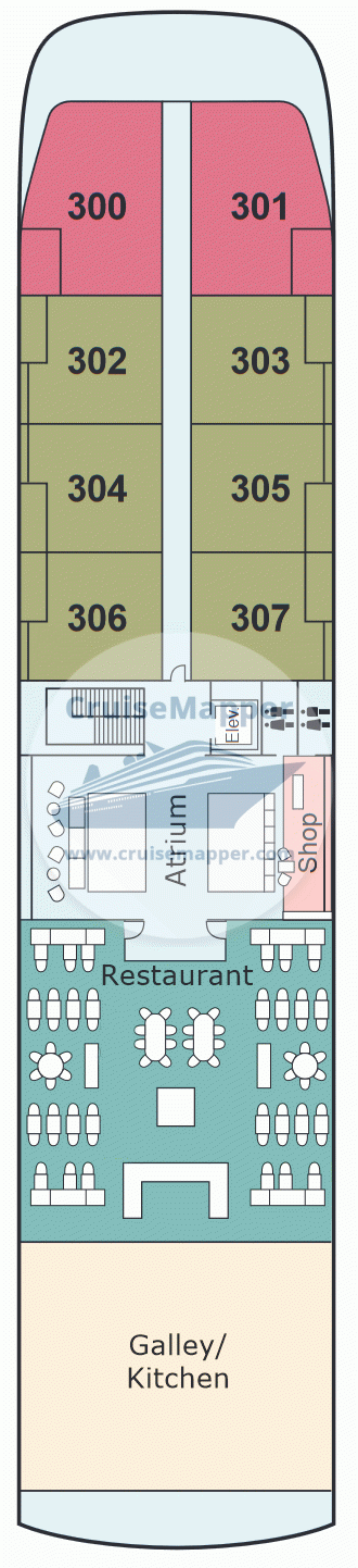 Viking Amun Deck 03 - Upper-Suites-Restaurant