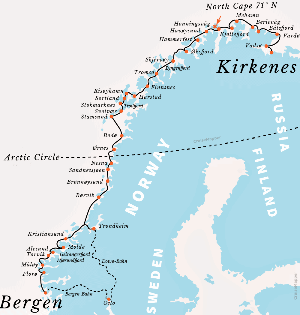 Trollfjord (Norway) cruise port schedule | CruiseMapper