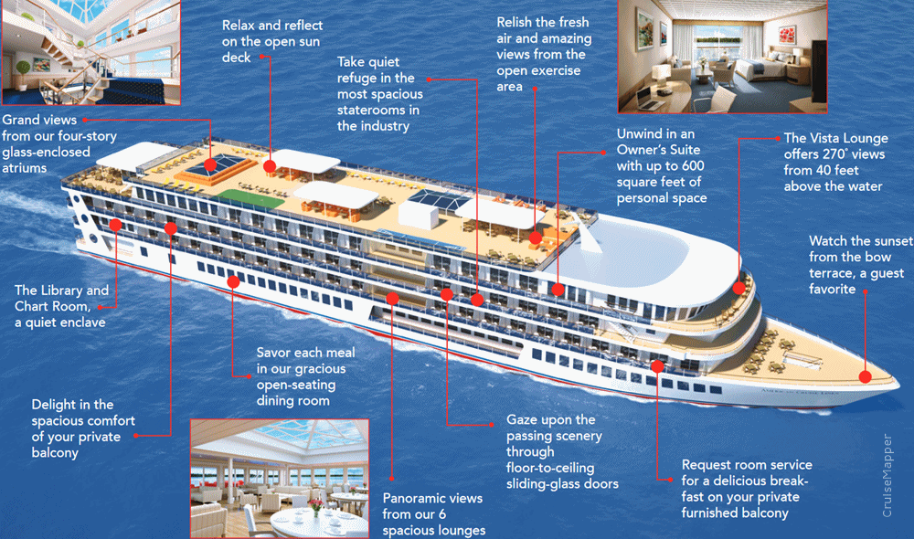 American Melody deck plan CruiseMapper