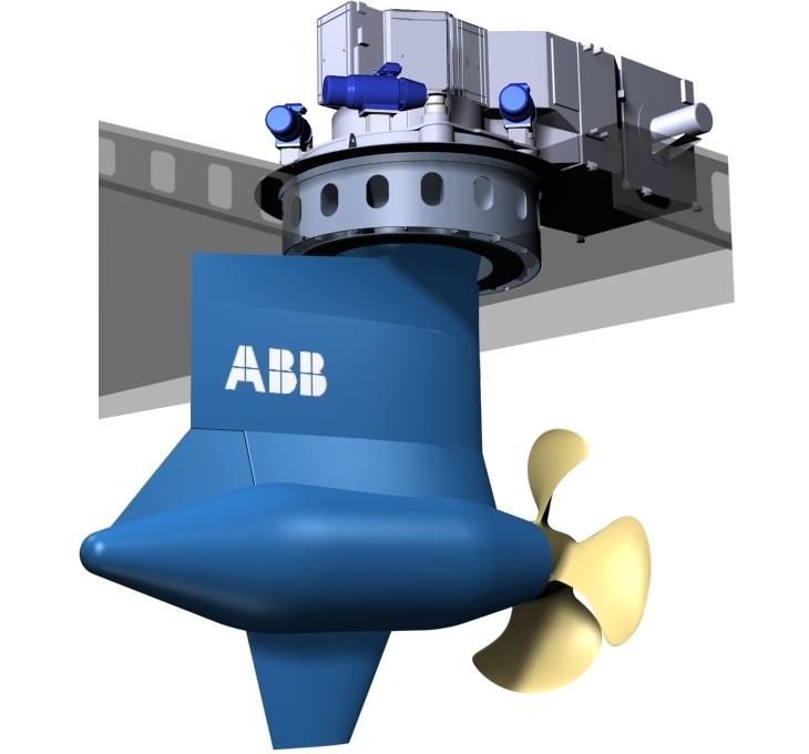 cruise ship propulsion Azipod XO azimuth thruster scheme