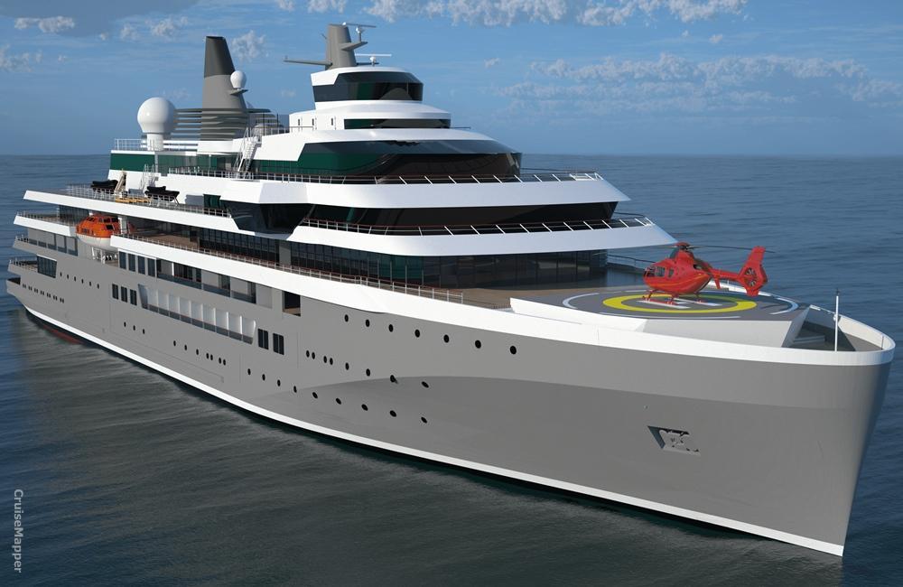 Damen expedition cruise ship design (bow view)