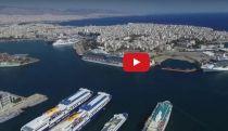 DRONE VIDEO: Port Piraeus Full of Cruise Ships