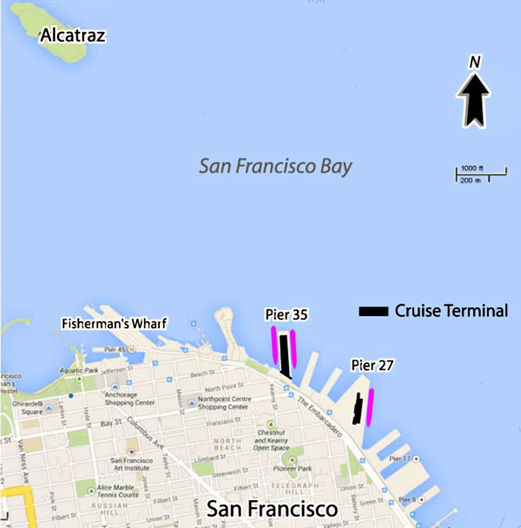 San Francisco (California) cruise port schedule CruiseMapper