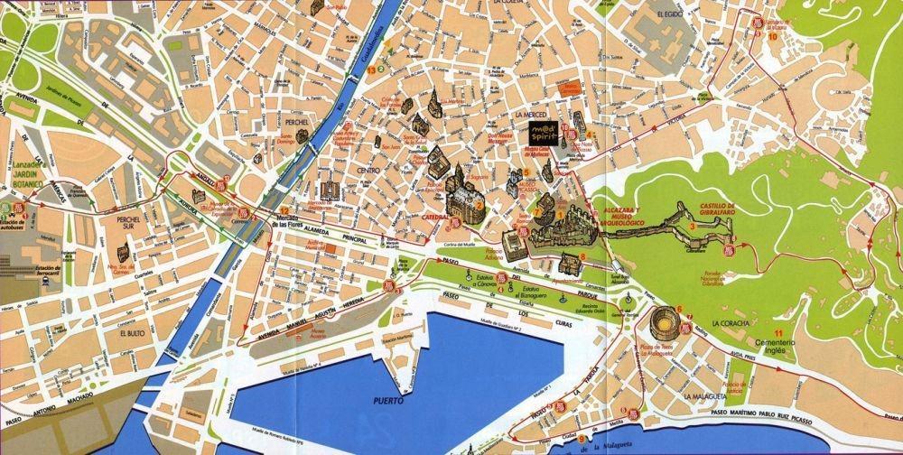 Map Of Malaga Spain With Streets
