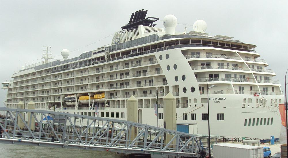 the world cruise ship current position