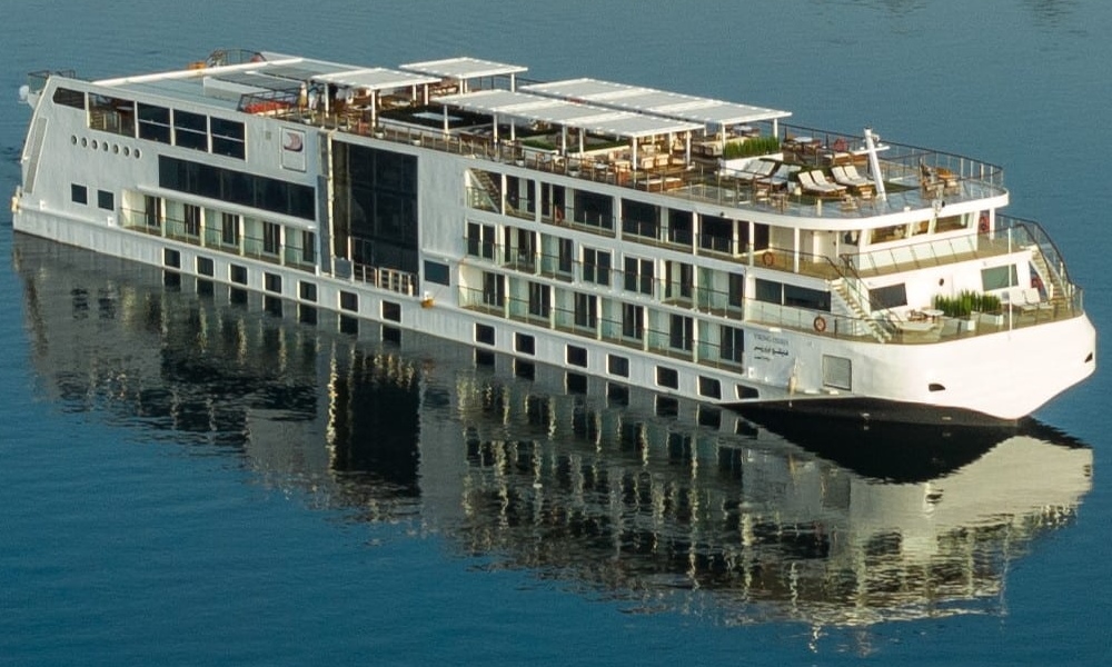 Viking's newest Nile River cruise ship Viking Osiris, floated out